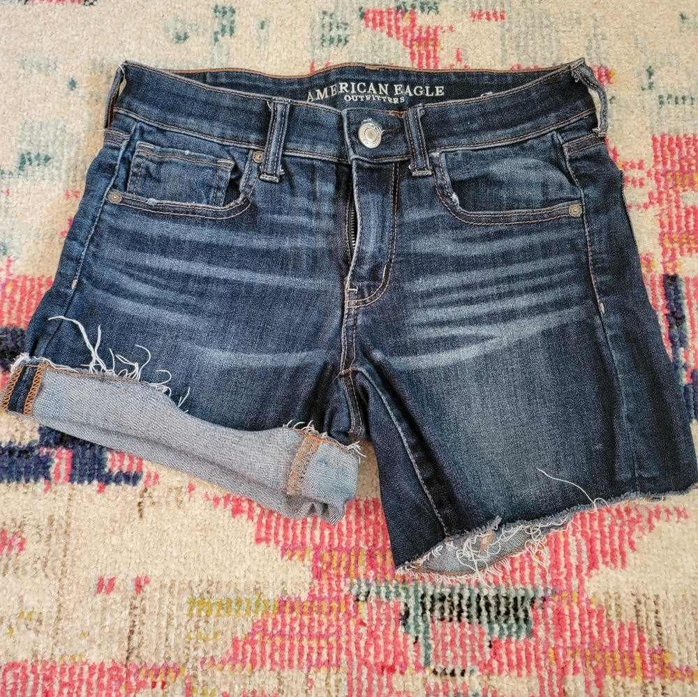 American Eagle Midi Shorts Longer Inseam (6)
